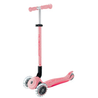 Globber Primo Foldable Plus Lights V2 可摺疊滑板車 - Pastel Pink / Fuchsia (3 - 9Y+)