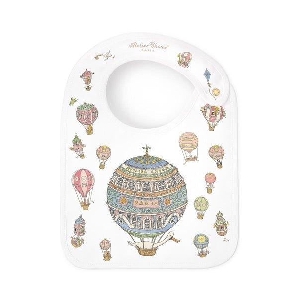 Atelier Choux 緞面圍兜 - Hot Air Balloons