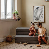 by KlipKlap KK 3 Fold Sofa 36x120x70cm - Brown W. Sand (Pre-Order; Est. Delivery in 3-6 Weeks)