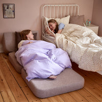 by KlipKlap KK 3 Fold Sofa Single 36x70x70cm - Soft Rose W. Rose (Pre-Order; Est. Delivery in 3-6 Weeks)