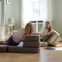 by KlipKlap KK 3 Fold Sofa Single 36x70x70cm - Beige W. Sand