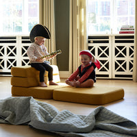 by KlipKlap KK 3 Fold Sofa Single 36x70x70cm - Mustard W. Mustard