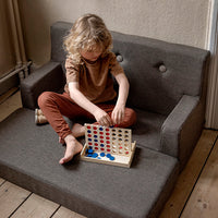 by KlipKlap KK Kids Sofa 64x100x40cm - Multi Grey W. Grey (Pre-Order; Est. Delivery in 3-6 Weeks)