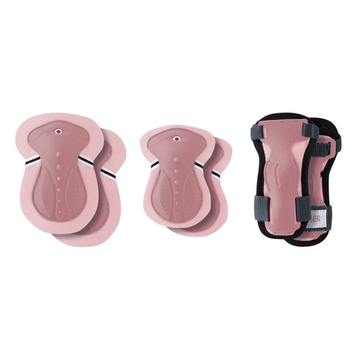 Globber 兒童護具套裝 (護膝 / 護肘 / 護腕) - Pastel Pink / Deep Pastel Pink