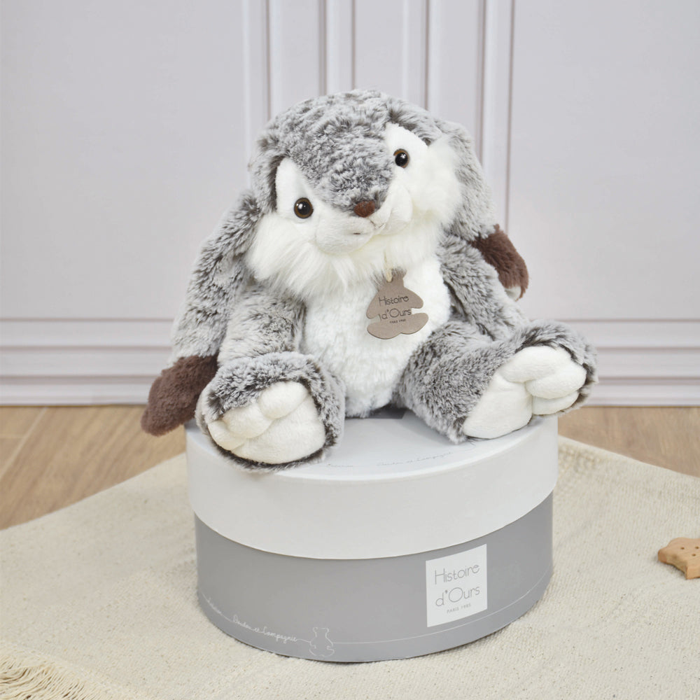 Histoire d'ours - Peluche Lapin Marius Gris - 30 cm Histoire d'ours - Peluche Lapin Marius Gris - 30 cm
