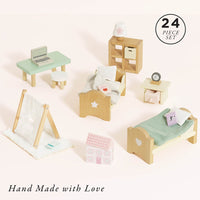 le-toy-van-wooden-dolls-house-childs-bedroom-furn-24-piece-play-toy-ltv-me061