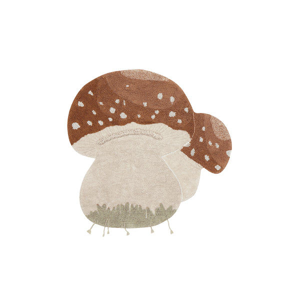 Lorena Canals Mushroom Hunters Boletus Machine Washable Cotton Rug - 120x120cm