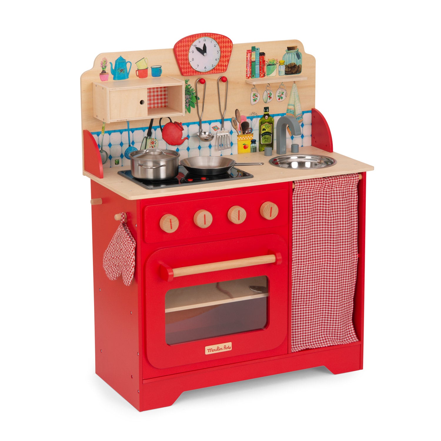 Moulin Roty La Grande Famille Large Wood Kitchen Stove – Petit Bazaar