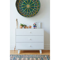 Oeuf 3 Drawer Dresser White - Rhea Base (Pre-Order; Est. Delivery in 6-10 Weeks)