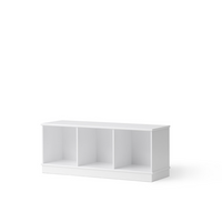Oliver Furniture Wood Shelving Unit 3x1 Horizontal Shelf with Base