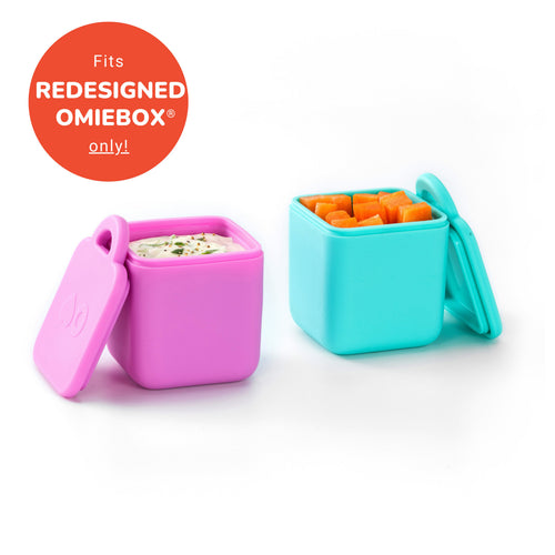 OmieBox OmieDip 防漏醬料盒 2個裝 - Pink/Teal