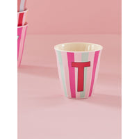 rice-dk-melamine-cup-with-the-letter-t-stripes-pinkish-medium-250-ml-rice-melcu-alpstrti