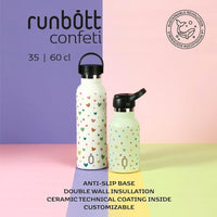 Runbott Thermal Bottle Sport+C.Sport 350 ml-7x7x18 Estrellas Cream (Publish After CS Case)