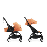 stokke-yoyo-baby-stroller-complete-set-black-frame-with-peach-newborn-pack-seat-pack-baby-nursery-yoyo-yo501npsp04