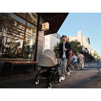 Stokke YOYO³ Newborn Shell 6+ Complete Baby Stroller Set - White Frame with Navy Blue Newborn Shell & Air France Blue 6+ Color Pack