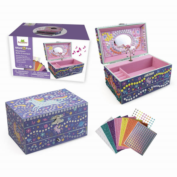Sycomore Stick'n Fun - 3d Mosaics Music Box Unicorn - 5y+