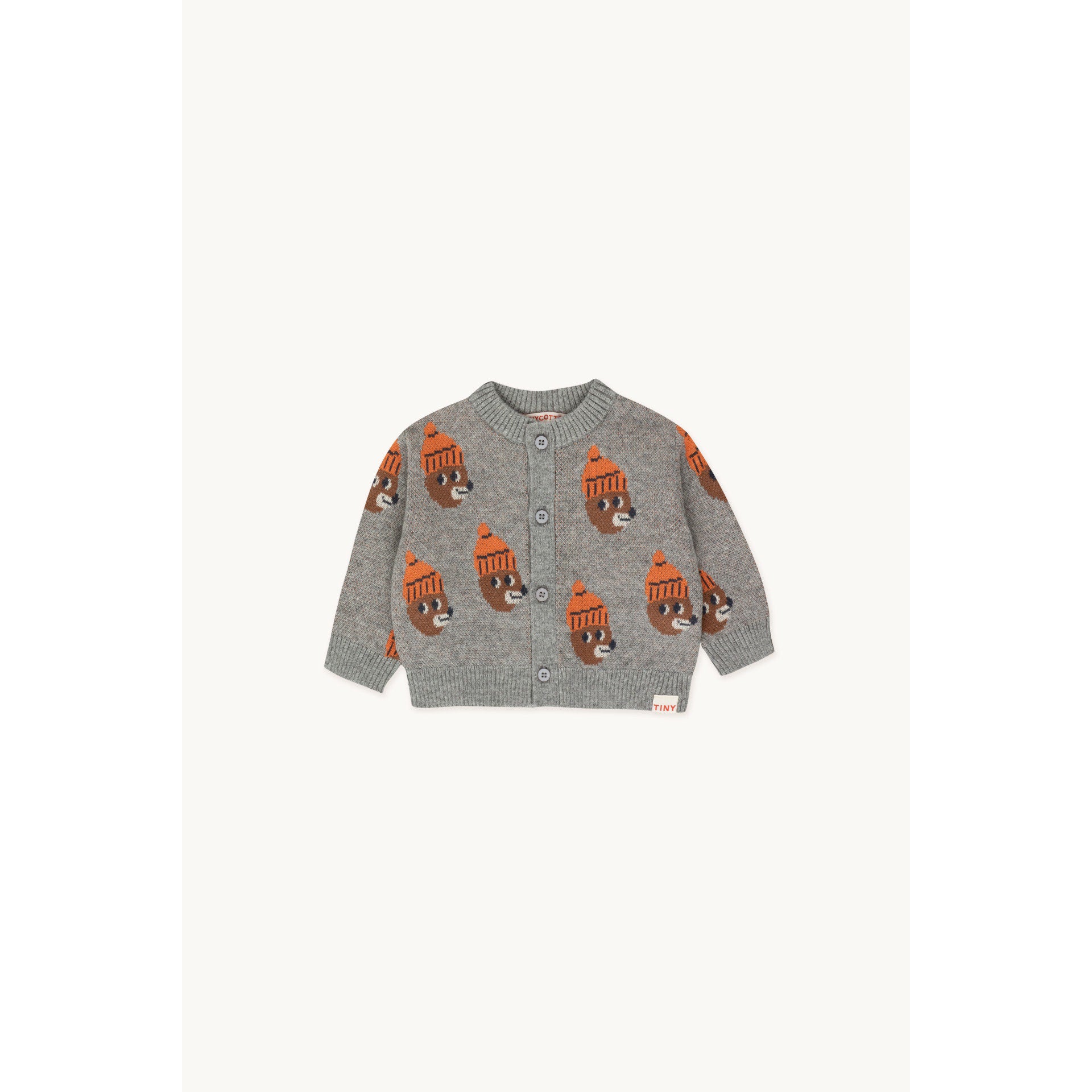 TINYCOTTONS BEARS SWEATER medium grey melange TINYCOTTONS BEARS SWEATER medium grey melange