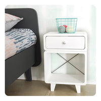 Laurette Chevet Zzz Bedside Table Mouse Grey (Pre-Order; Est. Delivery in 3-4 Months)
