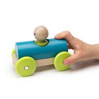 Tegu Magnetic Racers Teal Racer Wooden Blocks