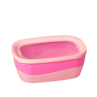 Rice DK Rectangular Two Tone Food Box Pink Orange Set of 3