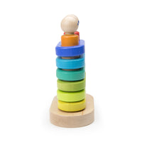 Tegu Floating Stacker Blue & Green Magnetic Wooden Blocks