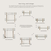 Oliver Furniture Wood Original Low Loft Bed Ladder Front White/Oak (Pre-Order; Est. Delivery in 6-10 Weeks)