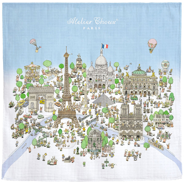 Atelier Choux 紗布包巾 - Paris 100x100cm
