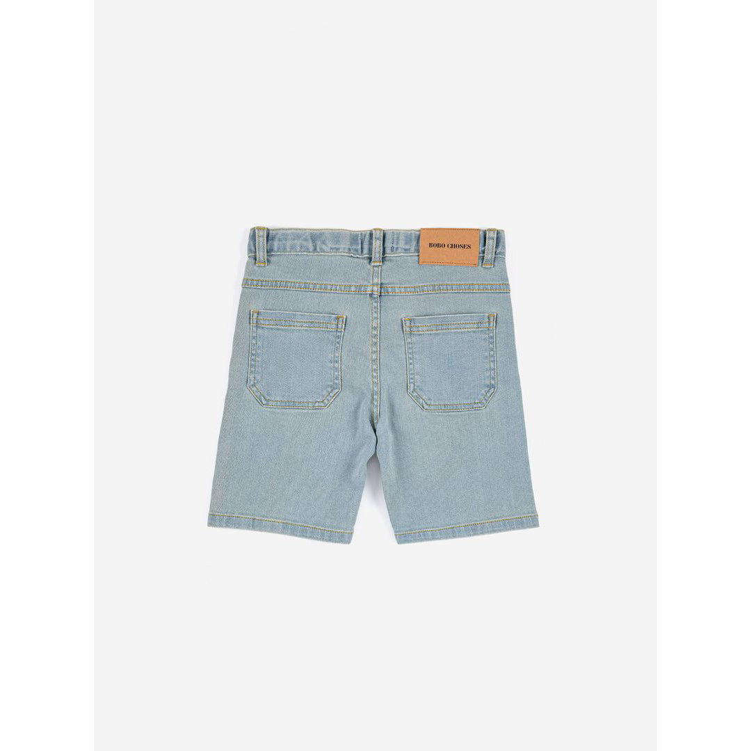 Colored denim bermuda shorts on sale