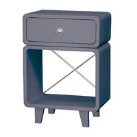 Laurette Chevet Zzz Bedside Table Mouse Grey (Pre-Order; Est. Delivery in 3-4 Months)