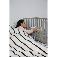 Childhome Bedside Crib Beech Stone Grey 50x90cm with Wheels