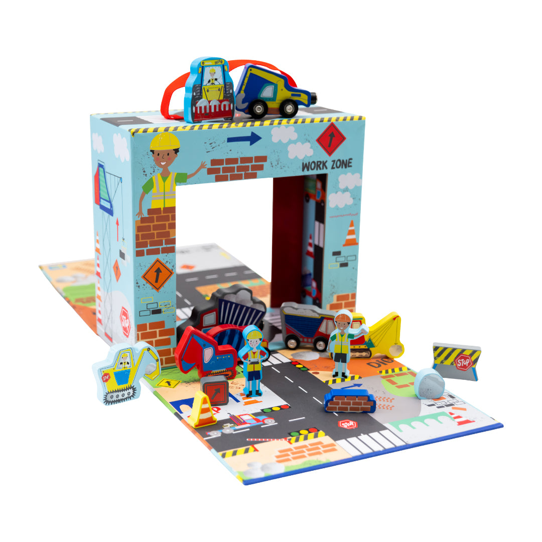 PLAYBOX WITH WOODEN PIECES - CONSTRUCTION PLAYBOX WITH WOODEN PIECES - CONSTRUCTION