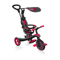 Globber Explorer Trike 4-In-1 - New Red (With Headrest) (10M - 5Y) (Online Exclusive)