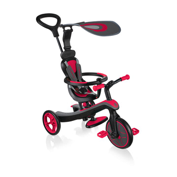 Globber Explorer Trike 4 In 1 - New Red (With Headrest) (10m - 5y)