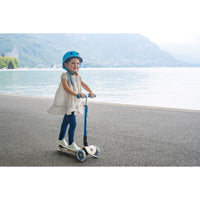 Globber Primo Foldable Wood Lights Scooter - Navy Blue (3y - 7y)
