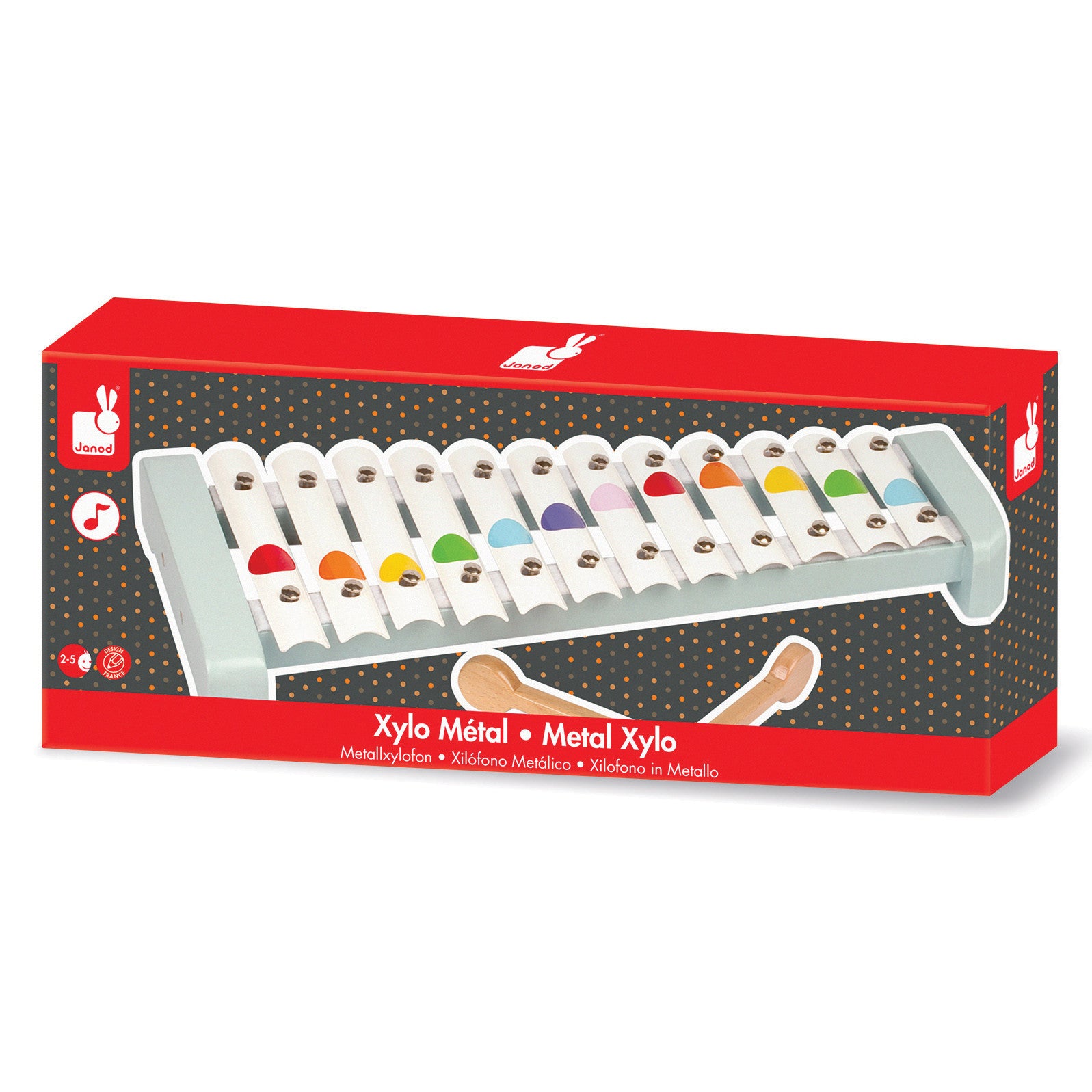 Janod Confetti Metal Xylophone Janod Confetti Metal Xylophone