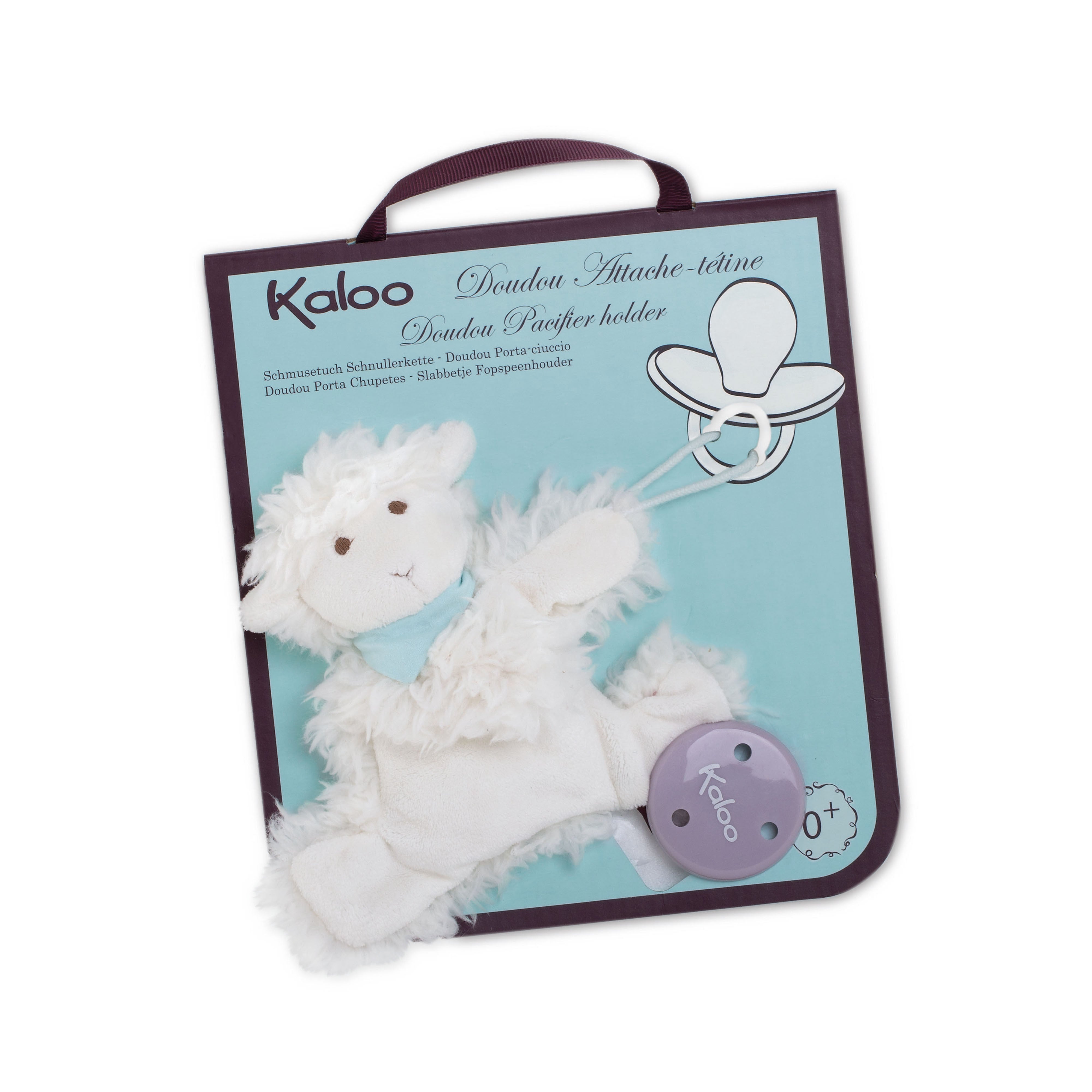 Kaloo Les Amis Doudou Pacifier Holder Lamb Petit Bazaar