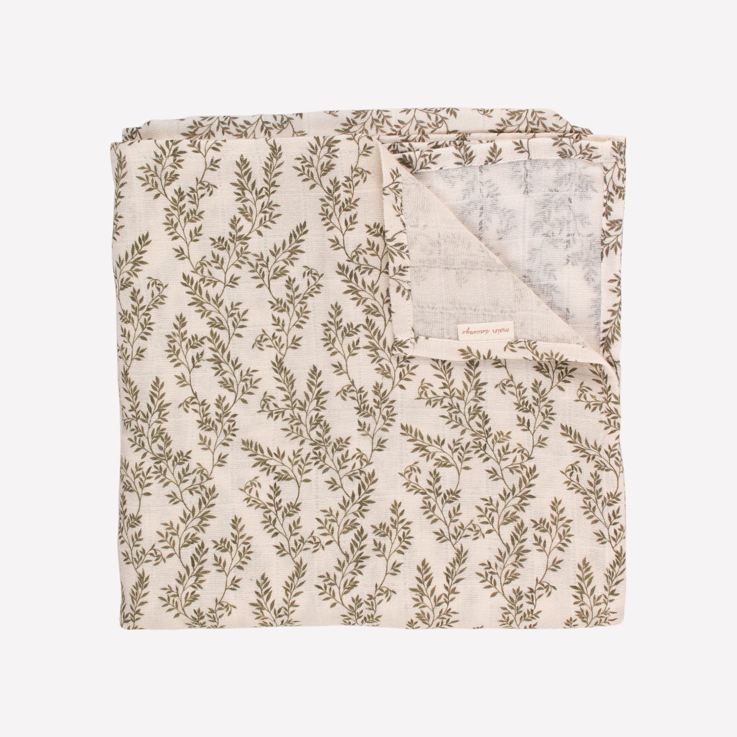 Main Sauvage Muslin Swaddle Blanket  - Bay Leaves