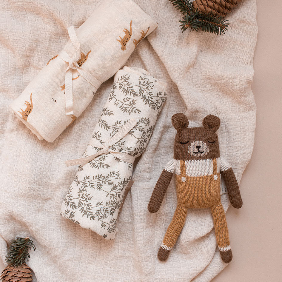 Main Sauvage Muslin Swaddle Blanket  - Bay Leaves