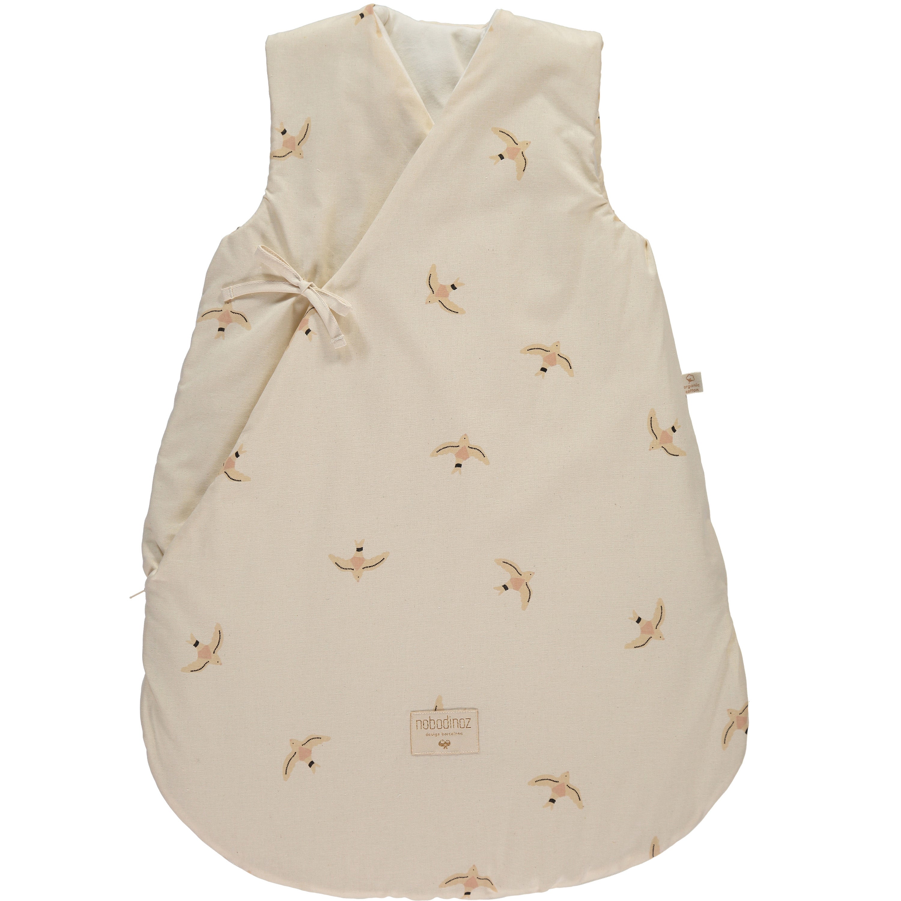 nobodinoz Cloud Winter Sleeping Bag Nude Haiku Birds Natural – Petit Bazaar