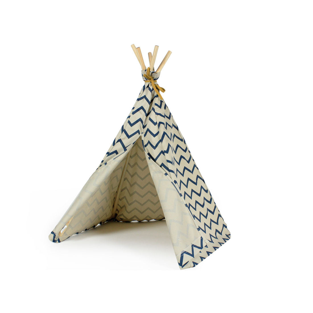 nobodinoz zelt nobodinoz Teepee Zigzag Blue – Petit Bazaar