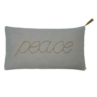 Numero 74 Cushion Cover Message Pastel Silver Grey Peace