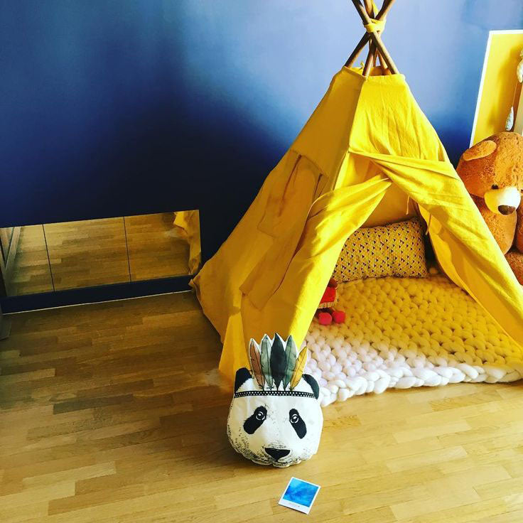 sunflower tent Numero 74 Tipi Tent Sunflower Yellow – Petit Bazaar
