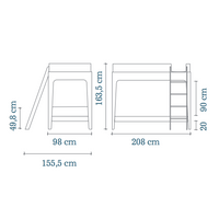 Oeuf Perch Bunk Bed Walnut (Pre-Order; Est. Delivery in 6-10 Weeks)