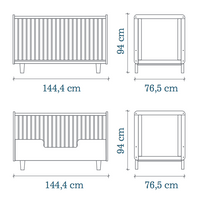 Oeuf Rhea Crib Walnut (Pre-Order; Est. Delivery in 6-10 Weeks)