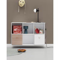 Oliver Furniture Wood 儲物箱 2件裝 白色配橡木色 適合Wood 儲物架