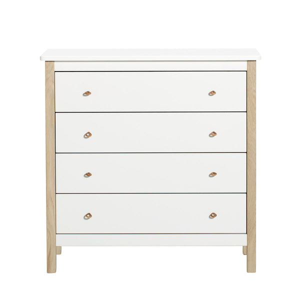 Oliver Furniture Wood Dresser 4 Drawers White/Oak