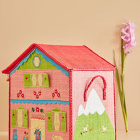 Rice DK Raffia Toy Baskets with House Theme