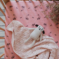 Rose in April Dentelle Blanket Oeko-Tex Light Pink