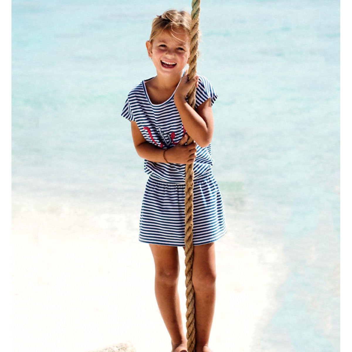 Sunuva Girls Anchor Stripe Jersey Dress – Petit Bazaar