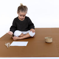 Toddlekind Classic Playmat 拼圖式兒童安全遊戲地墊 - Camel 131x131cm - 9片地墊及12條收邊條